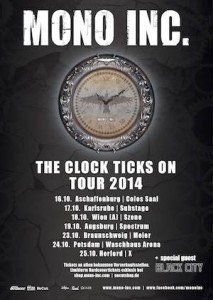 mono Inc clock ticks tour