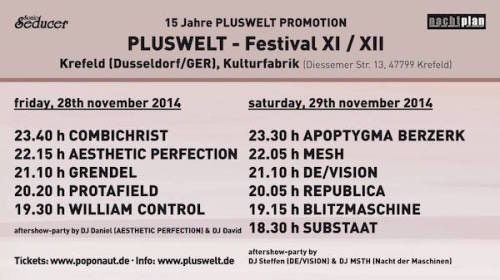 Pluswelt Festival Running Order